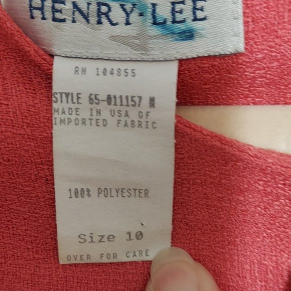 Vintage Henry Lee Short Sleeve Midi Sheath Dress Size 10 - Picture 5 of 9